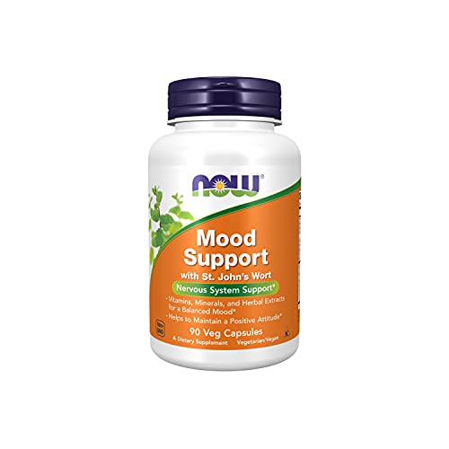 Book Cover NOW Supplements, Mood Support with St. John's Wort, Nutrient and Herbal Extracts, 90 Veg Capsules