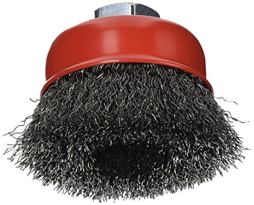Book Cover Forney 72755 Wire Cup Brush, Coarse Crimped with 5/8-Inch-11 Threaded Arbor, 2-3/4-Inch-by-.014-Inch