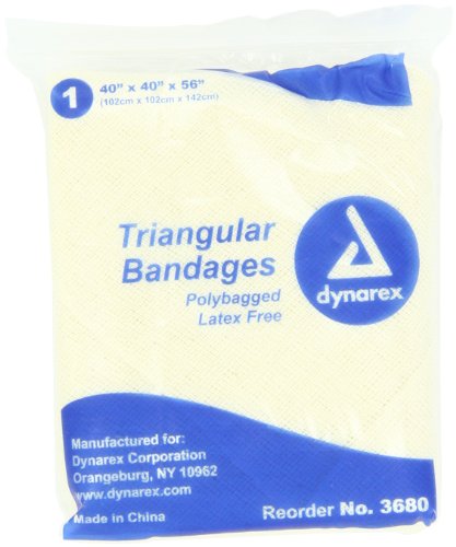 Book Cover Dynarex 40 x 40 x 56-InchTriangular Bandage - Pack of 12