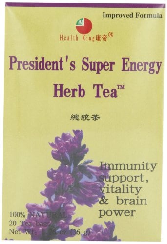Book Cover Health King, President's Super Energy Herb Tea, 20 Tea Bags, 1.26 oz (36 g)