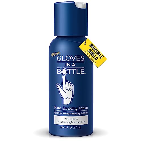 Book Cover Gloves In A Bottle Shielding Lotion - GREAT for Dry Itchy Skin! Grease-less and Scent FREE! (2oz-60ml)