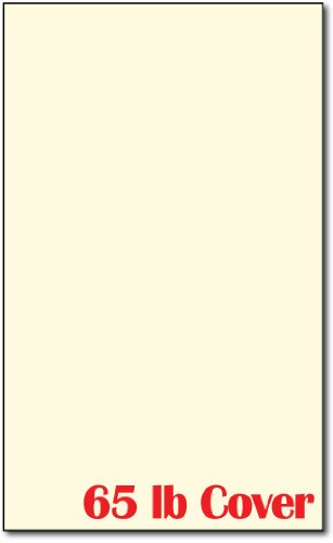 Book Cover 250 Sheets Legal Size (8 1/2 X 14 Inches) - 65lb Cover - Cream Colored Cardstock - Perfect for Documents, Programs, Menus, and More!