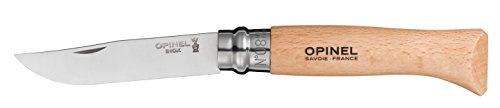 Book Cover Opinel No.08 Stainless Steel Folding Knife with Beechwood Handle
