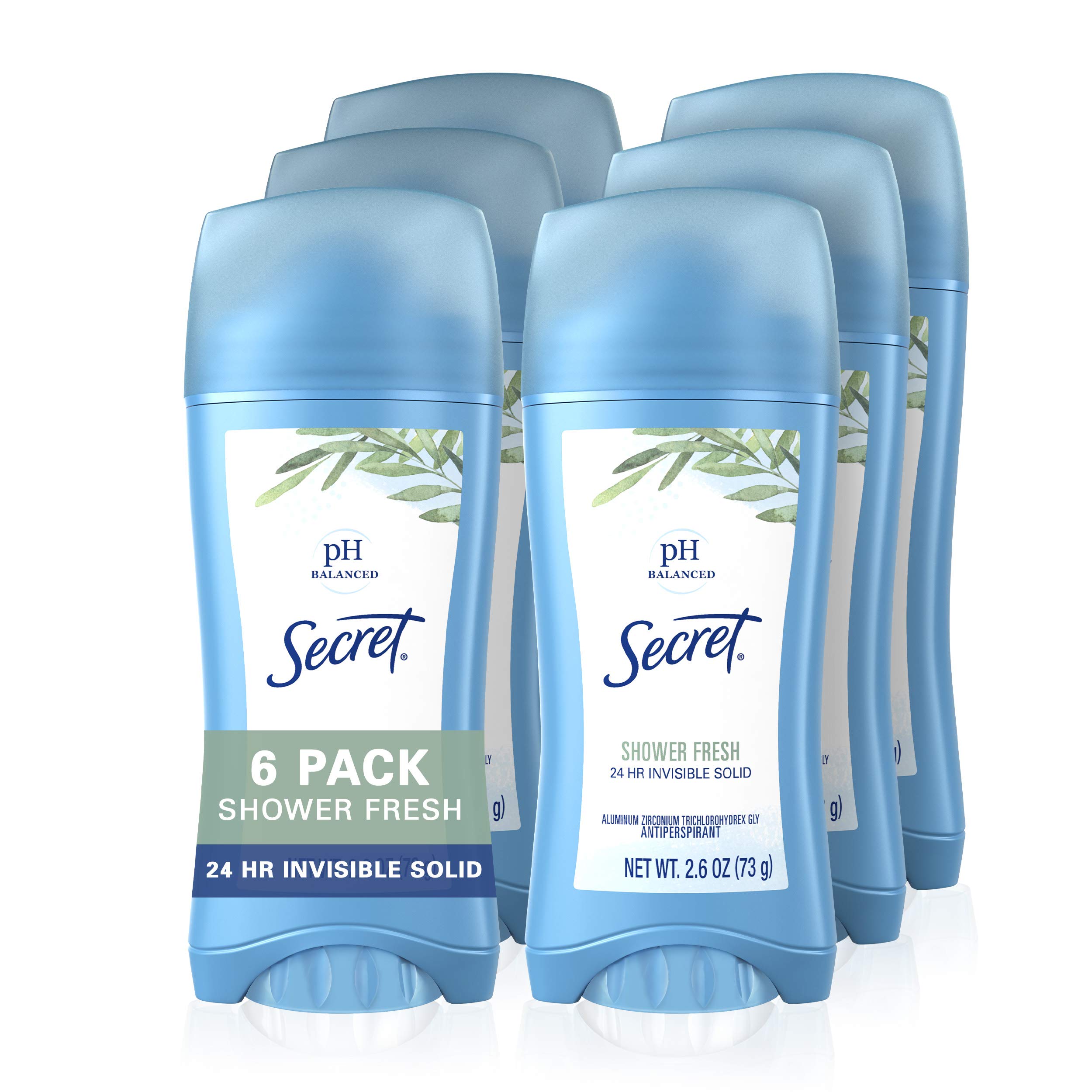 Book Cover Secret Antiperspirant Deodorant Women, Shower Fresh Scent, Invisible Solid 2.6 Oz (Pack of 6) Shower Fresh 2.6 Ounce (Pack of 6)
