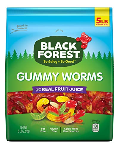 Book Cover Black Forest Gummy Worms Candy, 5 Pound, Pack of 1