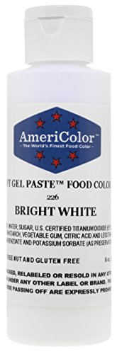 Book Cover Americolor Soft Gel Paste Food Color, 6-Ounce, Bright White