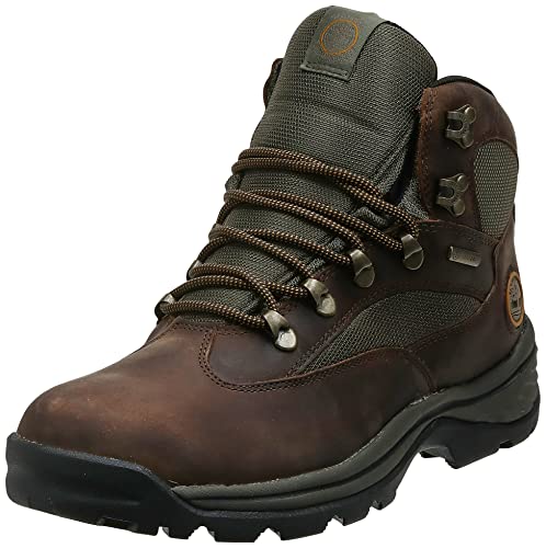 Book Cover Timberland mens Chocorua Trail Mid Waterproof hiking boots, Brown/Green, 10.5 Wide US