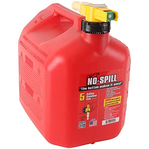 Book Cover No-Spill 1450 5-Gallon Poly Gas Can (CARB Compliant),Red