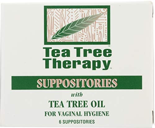 Book Cover Tea Tree Therapy Vaginal Suppositories with Oil, 6 Count