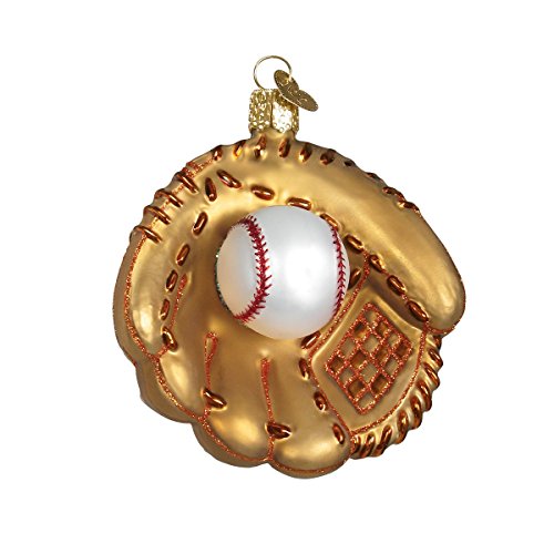 Book Cover Old World Christmas Sports Collection Glass Blown Ornaments for Christmas Tree Baseball Mitt
