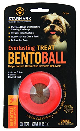 Book Cover Starmark Everlasting Treat Bento Ball Tough Dog Chew Toy Small