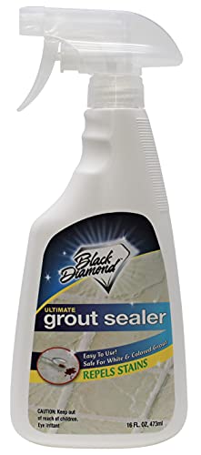 Book Cover Black Diamond Stoneworks Ultimate Grout Sealer: Stain Sealant Protector for Tile, Marble, Floors, Showers and Countertops.