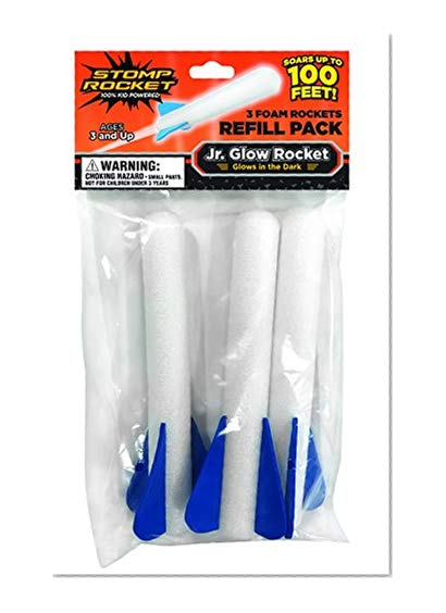 Book Cover Stomp Rocket Jr. Glow Rocket Refill Pack, 3 Rockets [Packaging May Vary]