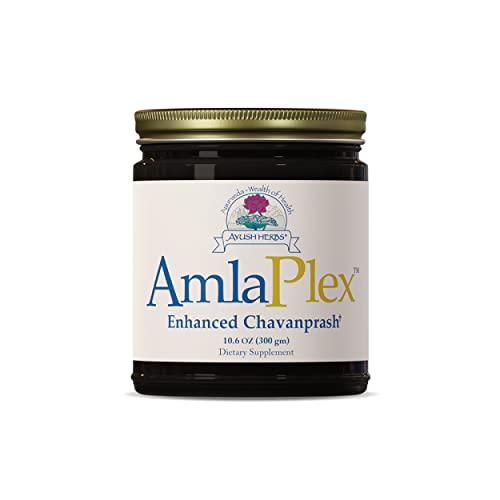 Book Cover Ayush Herbs Amla Plex, Certified Organic Jam, Enhanced Chanvanprash, All-Natural Immune Support and Tonic, Digestive-Support Herbal Jam with Vitamin C, Antioxidant Supplement
