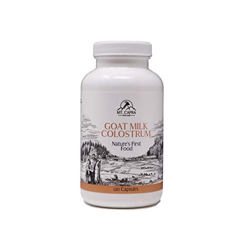 Book Cover MT. CAPRA SINCE 1928 Goat Milk Colostrum | for a Healthy Immune System, Gut, and Athletic Performance, Grass-Fed, High in Immunoglobulins - 120 Capsules (2900 mg per Serving)