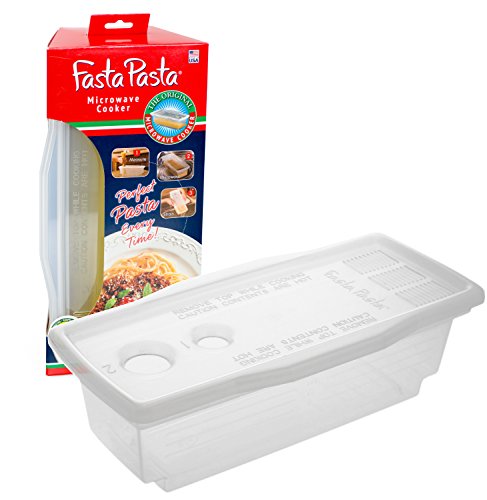Book Cover Microwave Pasta Cooker - The Original Fasta Pasta - No Mess, Sticking or Waiting For Boil
