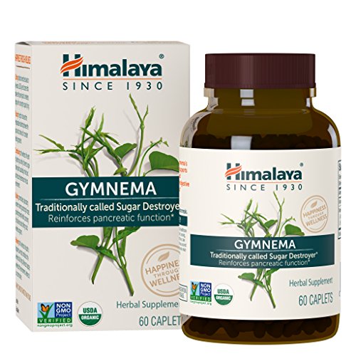 Book Cover Himalaya Organic Gymnema Sylvestre 60 Caplets for Sugar Destroyer & Healthy Glucose Metabolism 700 mg, 1 Month Supply