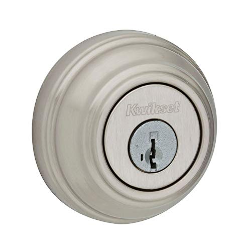 Book Cover Kwikset 985 Double Cylinder Deadbolt featuring SmartKey in Satin Nickel