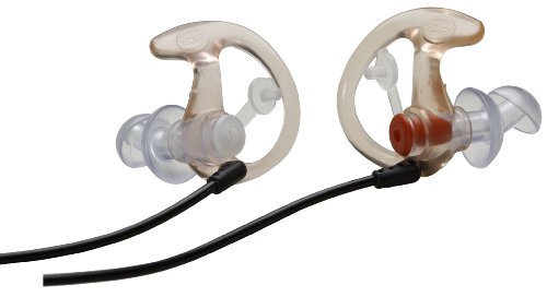 Book Cover SureFire EP3 Sonic Defenders filtered Earplugs, double flanged design, reusable, Clear, Medium