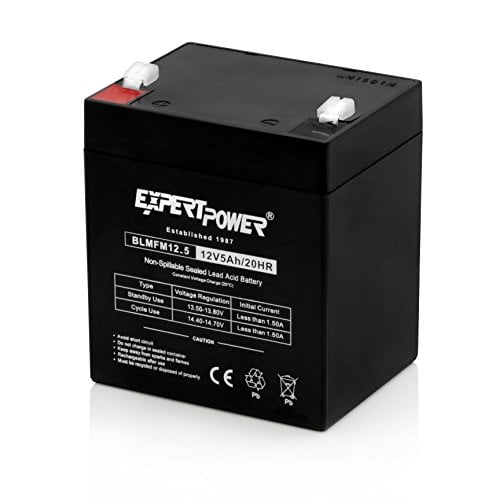 Book Cover EXP1250 12V 5Ah Home Alarm Battery with F1 Terminals // Chamberlain / LiftMaster / Craftsman 4228 Replacement Battery for Battery Backup Equipped Garage Door Openers