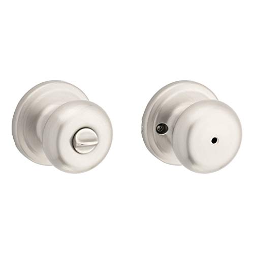 Book Cover Kwikset 97300-829 Juno Privacy Knob, Pack of 1, Satin Nickel