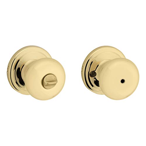 Book Cover Kwikset 97300-827 Juno Privacy Knob, Polished Brass