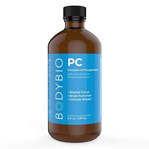 Book Cover BodyBio - PC Phosphatidylcholine, Liposomal Phospholipid Complex for Cell Health - Enhance Brain Function, Focus, Memory & Clarity - Microbiome Support - Science & Research Backed - 8 oz