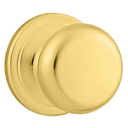 Book Cover Kwikset Juno Hall/Closet Knob in Polished Brass