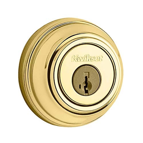 Book Cover Kwikset 985 Double Cylinder Deadbolt featuring SmartKey in Polished Brass