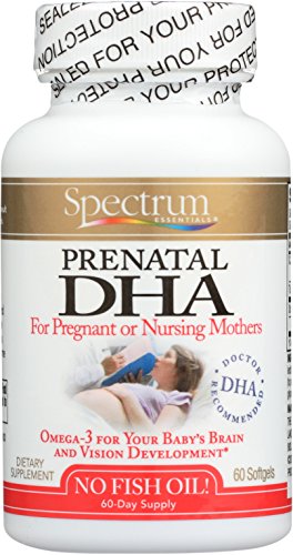 Book Cover Spectrum Essentials Prenatal DHA Softgels, 200 mg, 60 Count