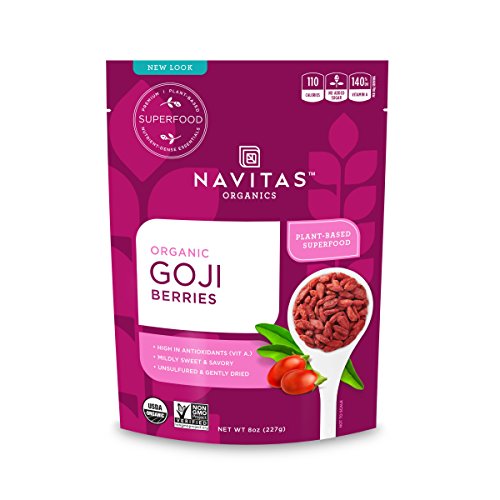 Book Cover Navitas Organics Goji Berries, 8oz. Bag - Organic, Non-GMO, Sun-Dried, Sulfite-Free