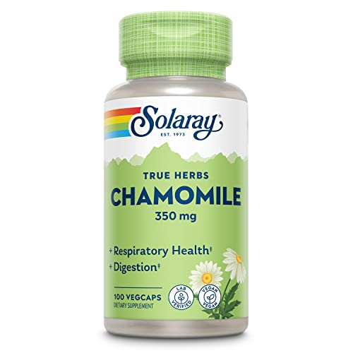 Book Cover SOLARAY Chamomile, Soothing Support for Digestion, Respiratory Tract and Relaxation, 100 Servings, 100 VegCaps