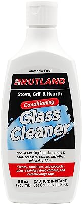 Book Cover Rutland Products Stove, Grill and Hearth Glass Cleaner, Liquid, Blue, 3.81 x 6.83 x 17.46 cm