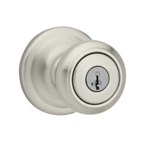 Book Cover Kwikset Cameron Entry Knob featuring SmartKey in Satin Nickel