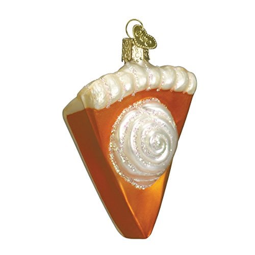 Book Cover Old World Christmas Ornaments: Piece of Pumpkin Pie Glass Blown Ornaments for Christmas Tree (32019)
