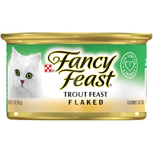 Book Cover Purina Fancy Feast Wet Cat Food, Flaked Trout Feast - (24) 3 oz. Cans
