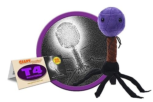 Book Cover GIANTmicrobes T4 Plush – Learn All About Virology, Educational Gift for Scientists, Science Geeks, Teachers, Students and Anyone with a Healthy Sense of Humor