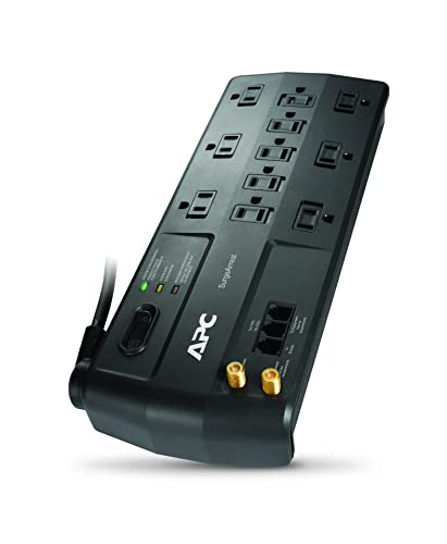 Book Cover APC Surge Protector with Telephone, DSL and Coaxial Protection, P11VT3, 3020 Joules, 11 Outlet Surge Protector Power Strip Gray