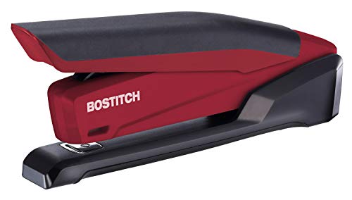 Book Cover Bostitch InPower Spring-Powered Desktop Stapler, Red (1124)