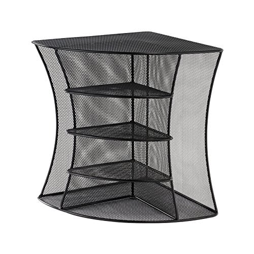 Book Cover Safco Products 3261BL Onyx Mesh Corner Organizer - Durable Steel Mesh Corner Storage and Desk Top Organizer. Space Saving, For Home, Office & Classroom Organization, 13