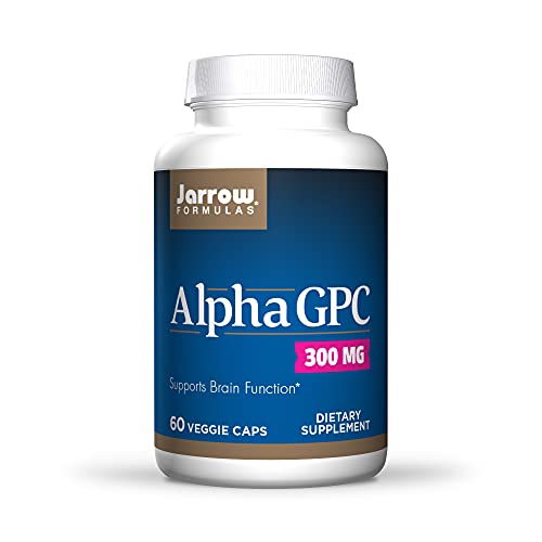Book Cover Jarrow Formulas Alpha GPC 300 mg - 60 Veggie Caps - Supports Brain Function - Up to 60 Servings