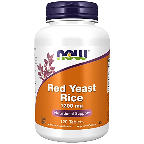 Book Cover NOW Supplements, Red Yeast Rice (Monascus purpureus) 1,200 mg, Nutritional Support, 120 Tablets