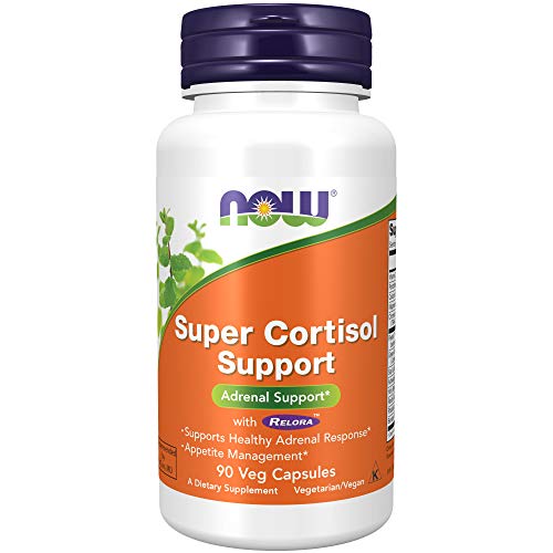 Book Cover NOW Supplements, Super Cortisol Support (Combines Vitamin C, Pantothenic Acid, and Chromium Chelavite with Relora), 90 Veg Capsules