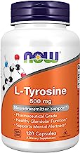 Book Cover NOW Supplements, L-Tyrosine 500 mg, Supports Mental Alertness*, Neurotransmitter Support*, 120 Capsules