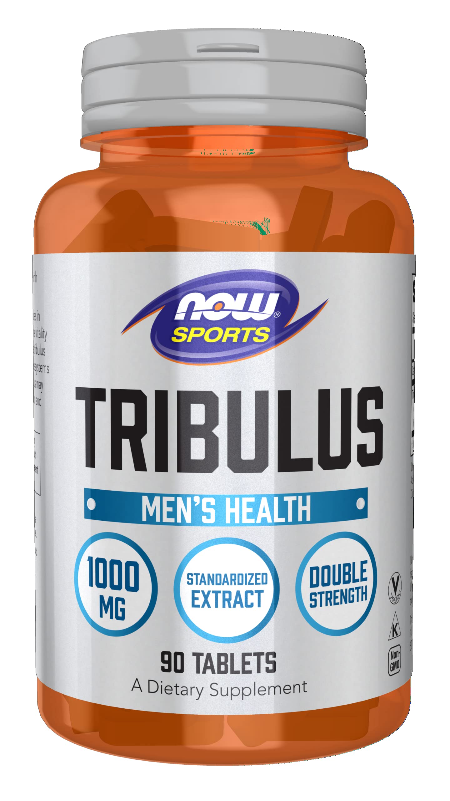 Book Cover NOW Sports Nutrition, Tribulus (Tribulus terrestris) 1,000 mg, Double Strength, Men's Health, 90 Tablets