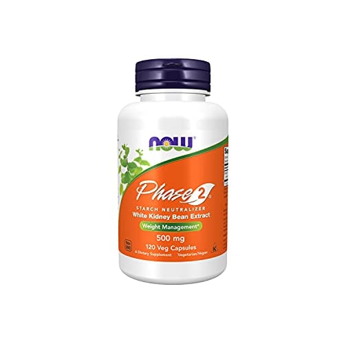Book Cover NOW Supplements, Phase 2Â® (White Kidney Bean Extract) 500 mg, Weight Management*, 120 Veg Capsules