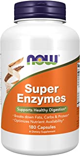 Book Cover NOW Supplements, Super Enzymes, Formulated with Bromelain, Ox Bile, Pancreatin and Papain, Super Enzymes,180 Capsules