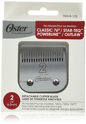 Book Cover Oster Professional 76918-126 Replacement Blade, Classic 76/Star-Teq/Power-Teq Clippers, Size #2, 1/4