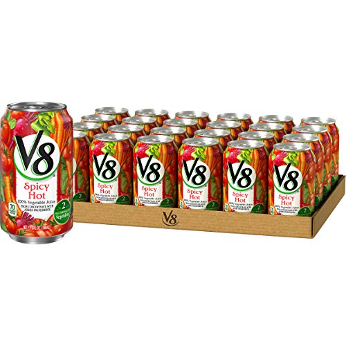Book Cover V8  Original Spicy Hot 100% Vegetable Juice 11.5 oz. Can (Pack of 24)