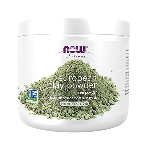 Book Cover NOW Solutions, European Clay Powder, Pure Powder for a Detox Facial Cleansing Mask, 6-Ounce